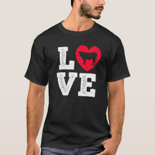 T-shirt J'aime vaches Ferme Fermier Rétro &