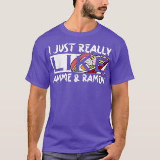 T-shirt J'Aime Vraiment Anime Et Ramen Kawaii Manga 44