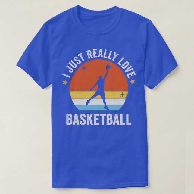 T-shirt J'Aime Vraiment Basketball 0s Retro Vint (Design devant)
