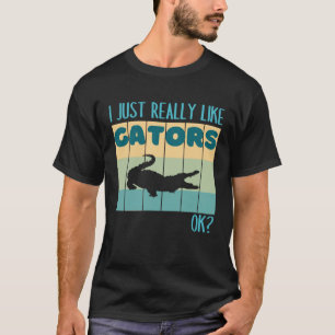 T-shirt J'Aime Vraiment Gators OK Vintage Retro Alligat