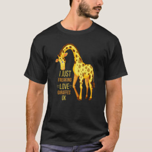 T-shirt J'Aime Vraiment Giraffes Zookeeper Animal