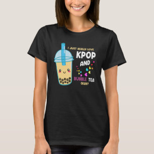 T-shirt J'aime vraiment kpop et bubble thé ok Kpop m