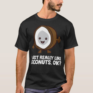 T-shirt J'Aime Vraiment La Noix De Coco Summer Coconut