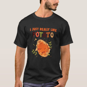 T-shirt J'Aime Vraiment Le Costume De Pomme De Terre Pour