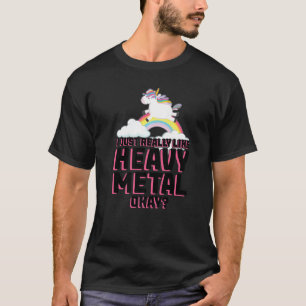 T-shirt J'aime vraiment le heavy metal okay festival de mu