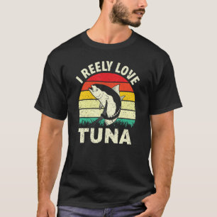 T-shirt J'aime vraiment le thon Thon rouge et thon jaune P