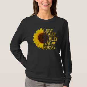 T-shirt J'Aime Vraiment Les Chevaux Femmes Hommes Oreillen