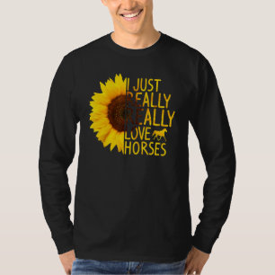 T-shirt J'Aime Vraiment Les Chevaux Femmes Hommes Oreillen