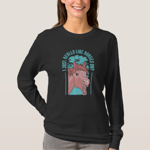 T-shirt J'Aime Vraiment Les Chevaux Ok Riding Horse Rider