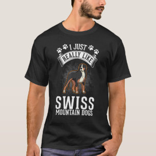T-shirt J'aime vraiment les chiens de montagne suisses