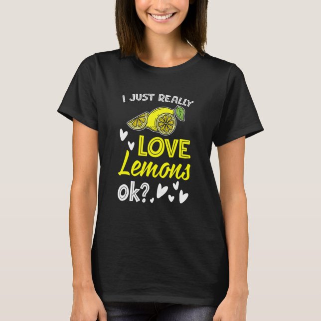 T-shirt J'Aime Vraiment Les Citrons Lemonade Boire (Devant)