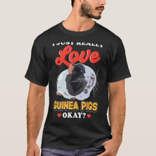 T-shirt J'Aime Vraiment Les Cochons De Guinée
