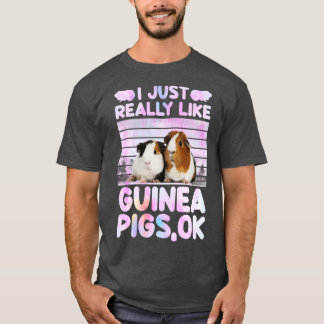 T-shirt J'Aime Vraiment Les Cochons De Guinée Ok