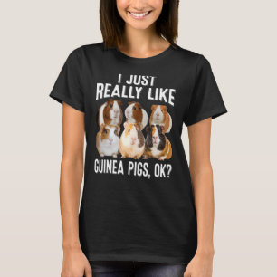 T-shirt J'Aime Vraiment Les Cochons De Guinée Ok Cochon De
