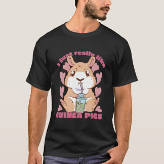 T-shirt J'aime vraiment les cochons d'Inde et les cochons