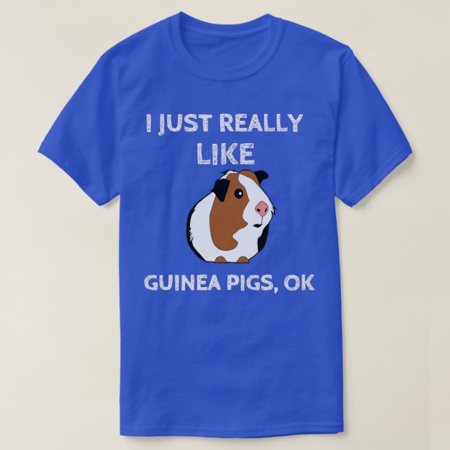T-shirt J'aime vraiment les cochons d'Inde ok (Design devant)
