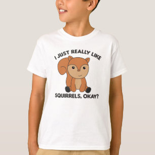 T-shirt J'Aime Vraiment Les Écureuils Drôle
