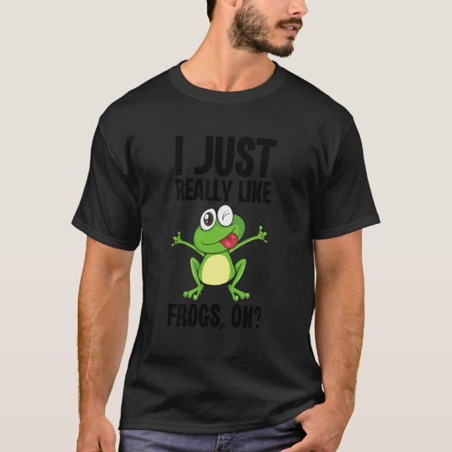 T-shirt J'Aime Vraiment Les Grenouilles Ok J'Aime La Greno (Devant)
