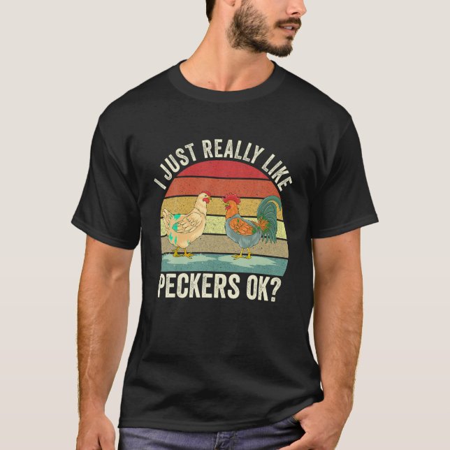 T-shirt J'Aime Vraiment Les Peckers Ok Mignonnes Jardinage (Devant)
