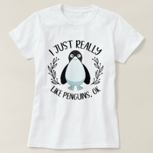 T-shirt J'Aime Vraiment Les Pingouins Ok Drôle Pingouin