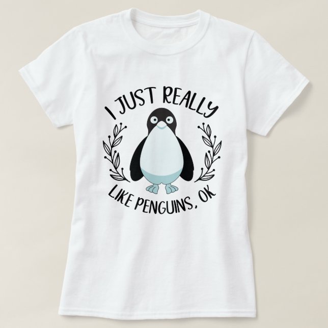 T-shirt J'Aime Vraiment Les Pingouins Ok Drôle Pingouin (Design devant)