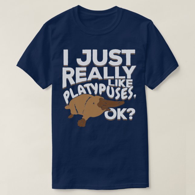 T-shirt J'Aime Vraiment Les Platypes (Design devant)