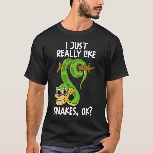 T-shirt J'Aime Vraiment Les Serpents Ok (Devant)