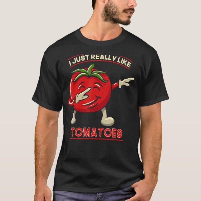T-shirt J'Aime Vraiment Les Tomates Drôle Tomate Lover Quo (Devant)