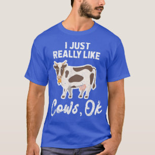 T-shirt J'Aime Vraiment Les Vaches Ok Vache Agricole Lover