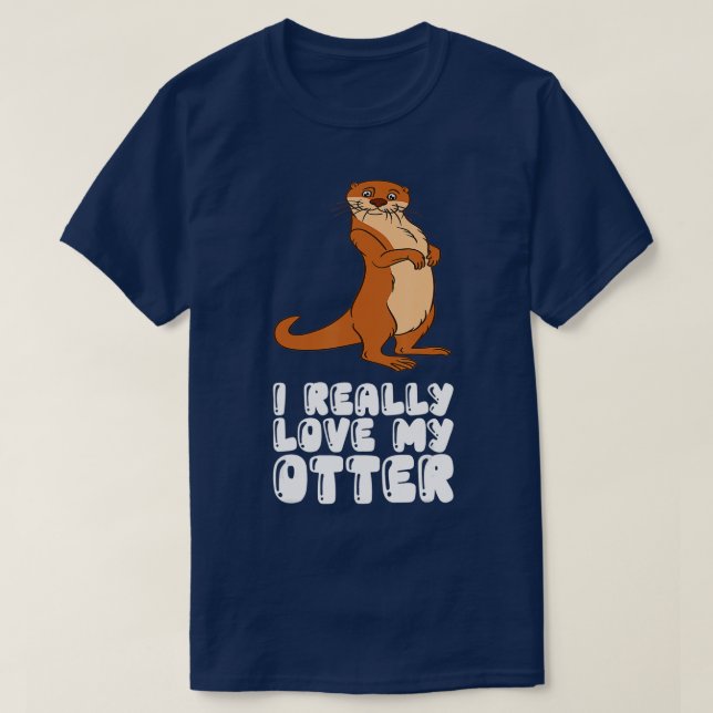 T-shirt J'Aime Vraiment Ma Otter (Design devant)