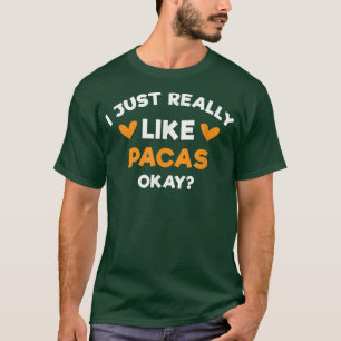 T-shirt J'Aime Vraiment Pacas Funny Gibnut Humour Rodent