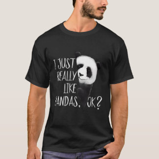 T-shirt J'Aime Vraiment Pandas Ok Mignonne J'Aime Pandabea