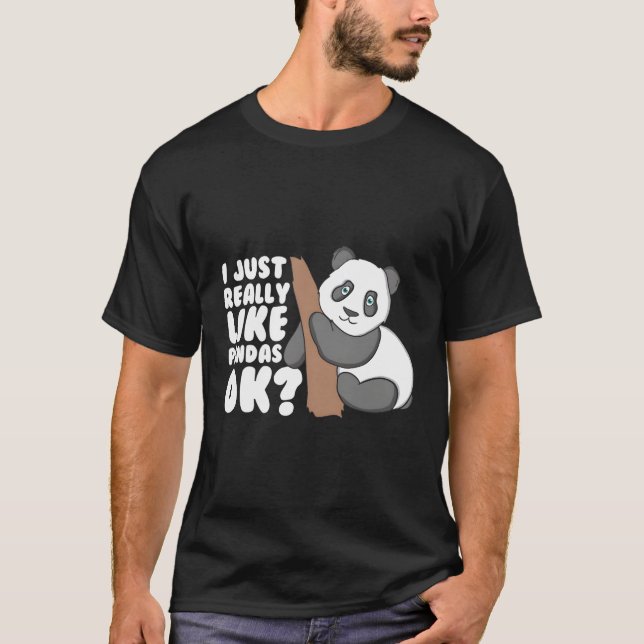 T-shirt J'Aime Vraiment Pandas Ok Panda (Devant)