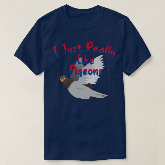 T-shirt J'Aime Vraiment Pigeons 7 (Design devant)