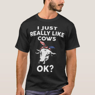 T-shirt J'Aime Vraiment Vaches Ok Drôle Vache V11