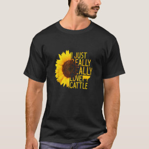 T-shirt J'Aime Vraiment Vraiment Les Bovins Femmes Hommes 