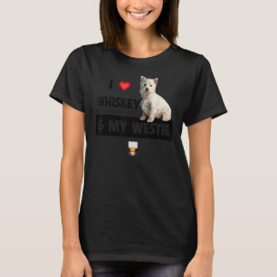 T-shirt J'Aime Whiskey Et Mon Westie Maman Papa West Highl