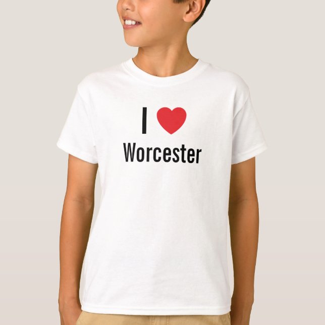 T-shirt J'aime Worcester (Devant)