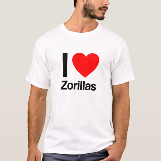 T-shirt j'aime zorillas (Devant)