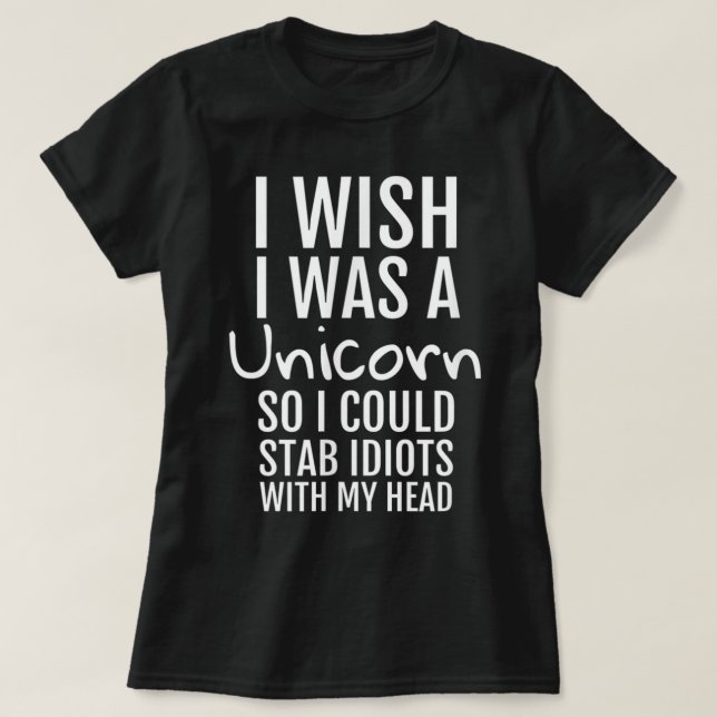 T-shirt j'aimerais être une licorne - Hommes T 2032 (Design devant)