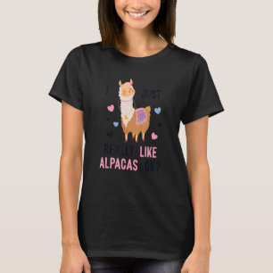 T-shirt J'Aimerais Vraiment Alpacas Huacaya Pako Lama Alpa