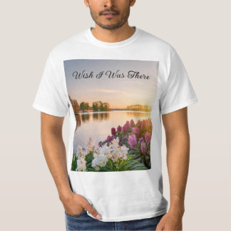 T-shirt J'aimerais y avoir été coucher de soleil sur le la
