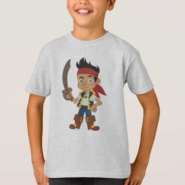 T-shirt Jake et les "Jamais Land Pirates"| Jake avec épée (Devant)