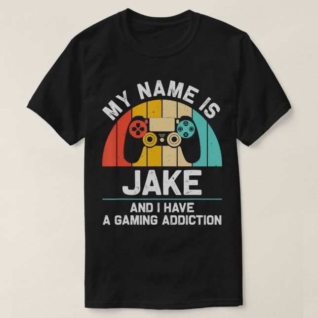 T-shirt JAKE Gift Name Personalized Funny Gaming Geek Birt (Design devant)