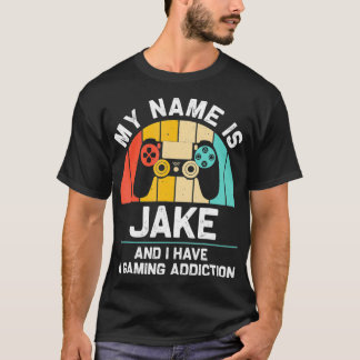 T-shirt JAKE Gift Name Personalized Funny Gaming Geek Birt
