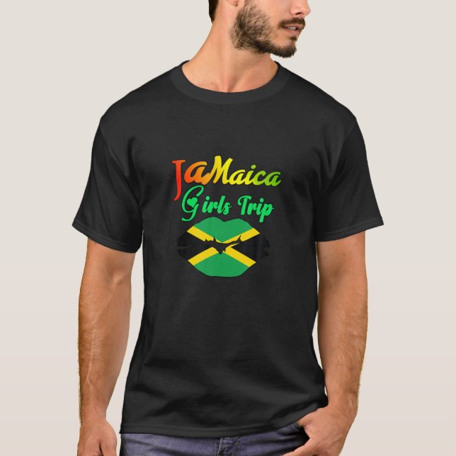 T-shirt Jamaica Girls Trip Design Pour Jamaïcain, Visiteur (Devant)