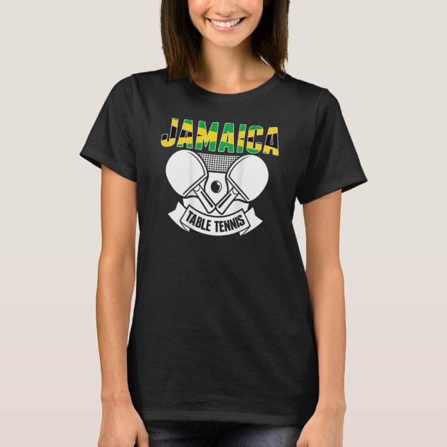 T-shirt Jamaica Table Tennis  Support Jamaican Ping Pong T (Devant)