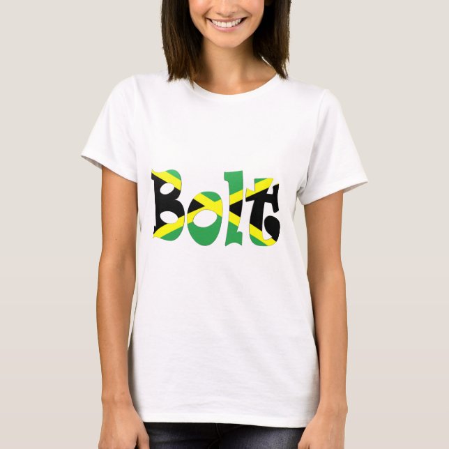T-shirt jamaïcain de drapeau d'Usain Bolt (Devant)