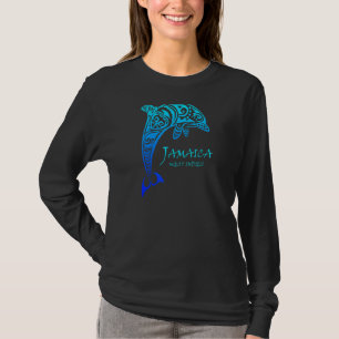 T-shirt Jamaïque Antilles Vintage Retro Tribal Dolphin V