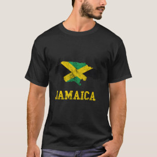 T-shirt Jamaïque Carte Jamaïque Drapeau Jamaïque Caraïbes